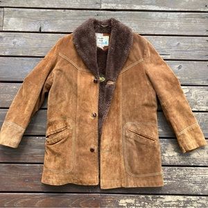 Vintage Pioneer Wear Heavy Leather Coat